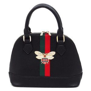 Queen Bee Stripe Dome Handbag